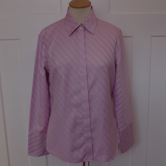 Banana Republic Lavender Button Shirt- Size Large - Picture 2 of 5